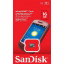 SANDISK Tarjeta Memoria Micro SDHC 16Gb HD Clase 4