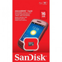 SANDISK Tarjeta Memoria Micro SDHC 16Gb HD Clase 4