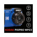 KODAK Camara Digital Compacta Sumergible PIXPRO WPZ2 Con 2 Baterias y Tarjeta Micro SD 16gb Azul