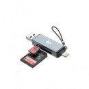 ONE PLUS Lector de Tarjetas Micro Sd,SD Con Conector Lightning Y Usb-A NB1558 480Mbps