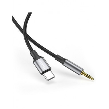 WOOX Cable Tipo C/M a Jack 3.5/M 2Mtrs Negro MX0043