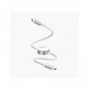 WOOX Cable de Carga Magnetica 2 En 1 Tipo C M/M Para iWATCH 60W 1Mtr Blanco MX0223
