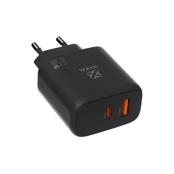 WOOX Adaptador  2 En 1 Tipo C/M A Tipo C/H Y Jack 3.5mm/H Carga +Aux MX0452