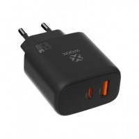 WOOX Adaptador  2 En 1 Tipo C/M A Tipo C/H Y Jack 3.5mm/H Carga +Aux MX0452