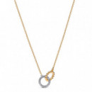 Collar Círculos Entrelazados Cuentas y Pavé 364825C01