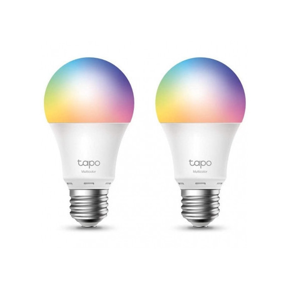 Bombilla Led TP-LINK Tapo L530E(2-PACK) E27 Luz Inteligente Multicolor Wifi 806LM - Control Voz - Modo Ausente - Pack de 2 Unida
