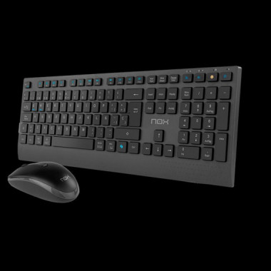 NOX Teclado y Raton Inalambrico Lite Duo Negro - Caja Deteriorada