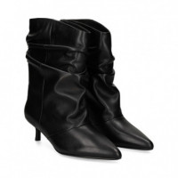 Botin Arrugas Piel Negro  BEFREE