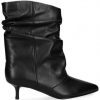 Botin Arrugas Piel Negro  BEFREE