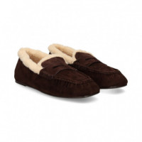 MOCASIN BORREGO ANTE MARRON