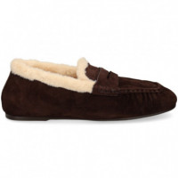 MOCASIN BORREGO ANTE MARRON