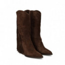 BOTIN COWBOY FLECOS NEGRO