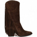 BOTIN COWBOY FLECOS NEGRO