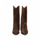 BOTIN COWBOY FLECOS NEGRO