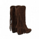 BOTIN COWBOY FLECOS NEGRO