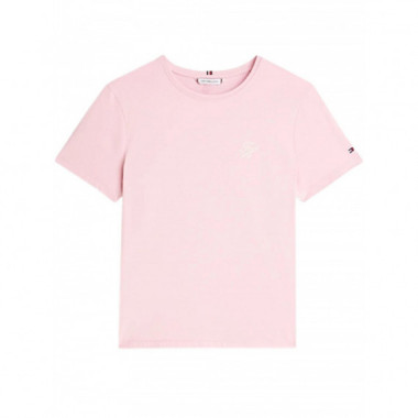 TOMMY HILFIGER - TH SCRIPT REG C-NK SS TEE - TPG - F|WW0WW47809/TPG