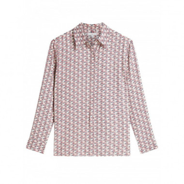TOMMY HILFIGER - VIS TWILL LS REGULAR SHIRT - 0K4 - F|WW0WW48180/0K4
