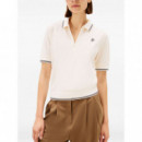 TOMMY HILFIGER - TH SCRIPT LYOCELL ZIP SS POLO - AEF - F|WW0WW47853/AEF