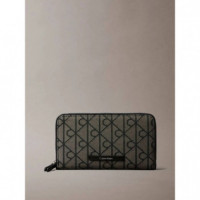 Emblem Aop Jcqrd Passport Wallet Lotus B  CALVIN KLEIN