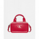 CONTRAST CK MINI BAULETTO BAG BORDEAUX W