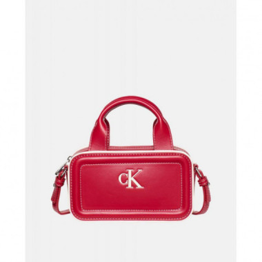 CONTRAST CK MINI BAULETTO BAG BORDEAUX W