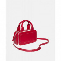 CONTRAST CK MINI BAULETTO BAG BORDEAUX W