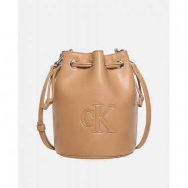 BOLD CK SMALL BUCKET BAG TANNIN