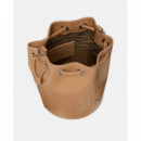 BOLD CK SMALL BUCKET BAG TANNIN
