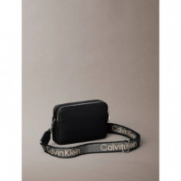 WEBBING 2X STRAP CAMERA BAG BLACK/SHINY