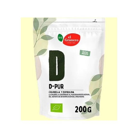 DETOX CHLORELLA Y SPIRULINA BIO 200 GR EL GRANERO