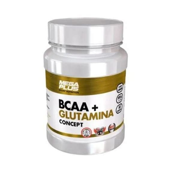 BCAA + GLUTAMINA CONCEPT 500 G SABOR LIMON MEGA PLUS