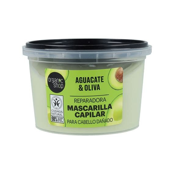 MASCARILLA CAPILAR AGUACATE Y OLIVA 250 ML ORGANIC SHOP