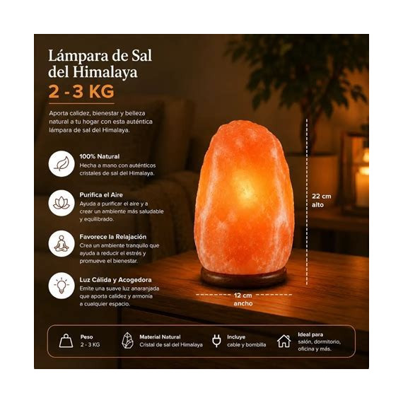 LAMPARA DE SAL DEL HIMALAYA 2-3 KG