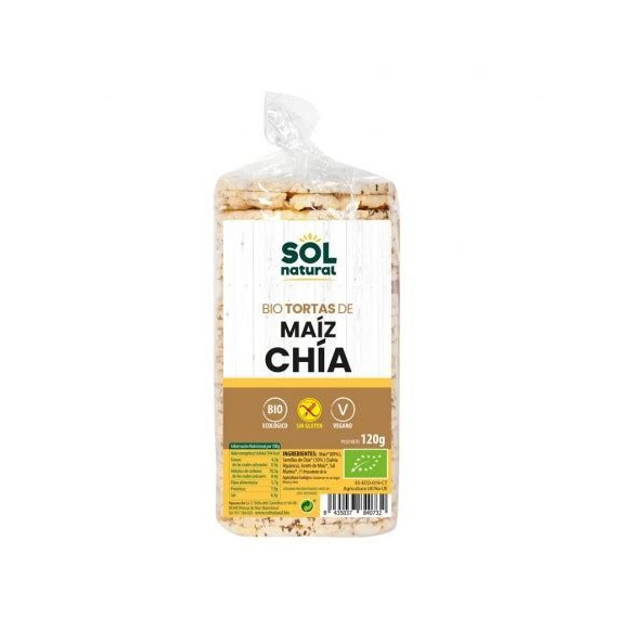 TORTITAS MAIZ CHIA S/G 120GR SOL NATURAL
