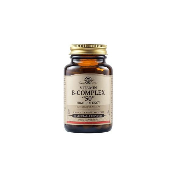 VITAMINA B-COMPLEX "50" 50 CAPSULAS SOLGAR