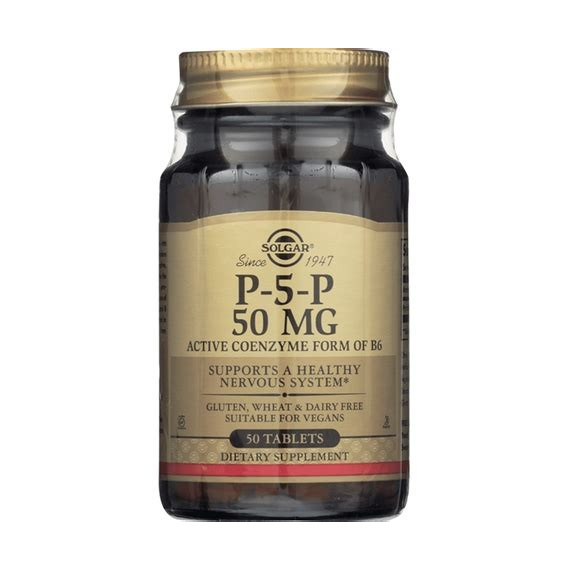 P-5-P  VITAMINA B6 ACTIVA 50 TABLETAS SOLGAR