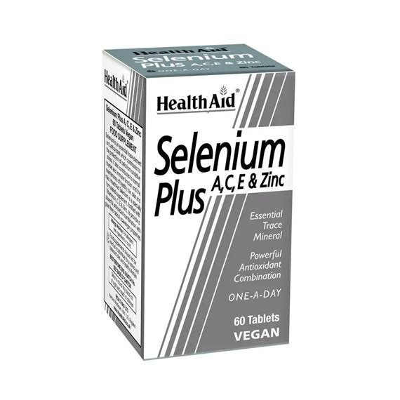 SELENIO PLUS A,C,E+ZINC 60 COMPRIMIDOS HEALTH AID