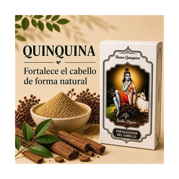 HENNA QUINQUINA POLVO RADHE SHYAM FORTALECEDOR DEL CABELLO
