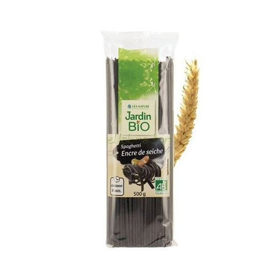 SPAGUETTI CON TINTA DE CALAMAR 500 GR JARDIN BIO