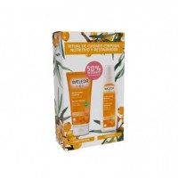 COFRE DE ESPINO AMARILLO- LECHE CORPORAL+CREMA DE DUCHA WELEDA