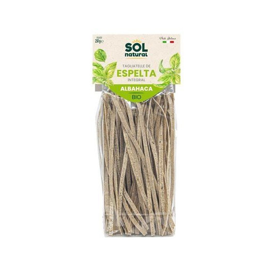TALLARINES ESPELTA INTEGRAL CON ALBAHACA BIO 250GR SOL NATURAL