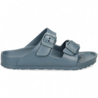 Sandalia 2 Hebillas Goma Azul  BIRKENSTOCK