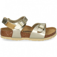 Sandalia Atada Talon Metalizado Oro  BIRKENSTOCK