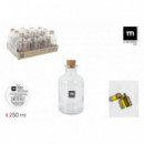 Botella Frasca 250ml con Tapón de Corcho La Mediterranea
