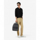 Mochila Monogram Noir Gris  LACOSTE