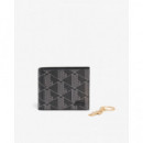 Cartera Monogram Noir Gris  LACOSTE
