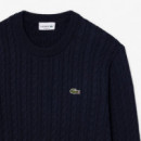 JERSEY CABLE KNIT MARINE/VERT