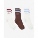 TRIPACK CALCETINES FARINE/BOURGOGNE-NOUG