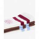 TRIPACK CALCETINES FARINE/BOURGOGNE-NOUG