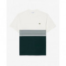 CAMISETA COLORBLOCK Y RAYAS FARINE/SINOP